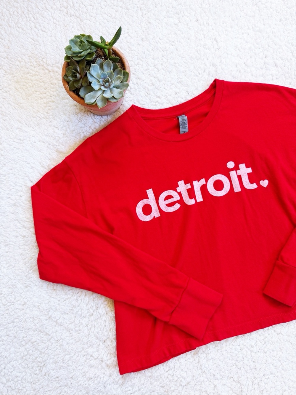 Red Detroit longsleeve